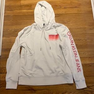 Calvin Klein hooded white sweatshirt